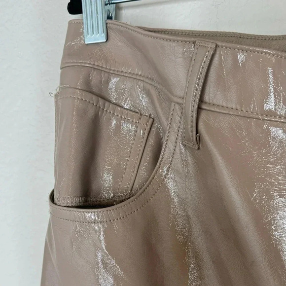 Abercrombie Fitch Jeans size 33 Ultra high rise‎ Vegan Leather The 90’s straight - Picture 3 of 12